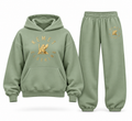 Kemet Women’s Signature Gold Logo Oversized Hoodie & Jogger Set – Sage