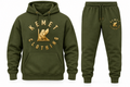 Kemet Men’s Signature Gold Logo Hoodie & Jogger Set – Olive