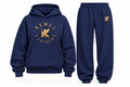 Kemet Women’s Signature Gold Logo Oversized Hoodie & Jogger Set – Navy