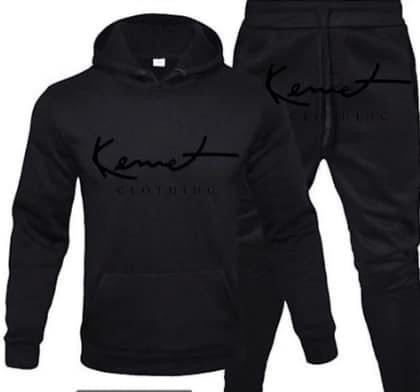 Black on black hoodie set