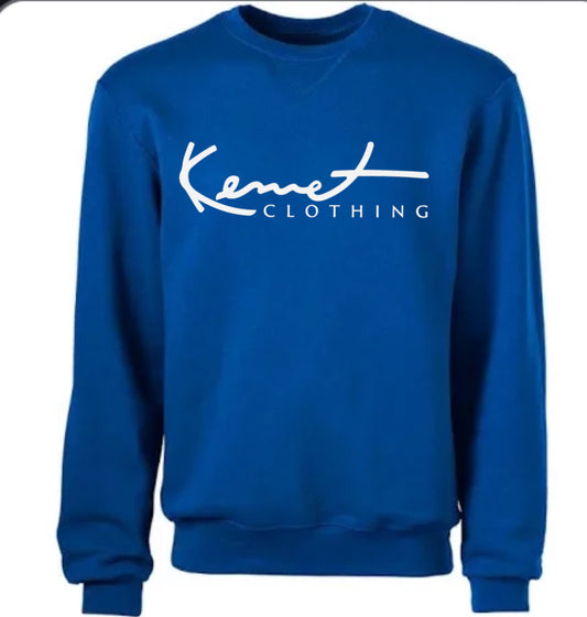 Royal blue script sweatshirt