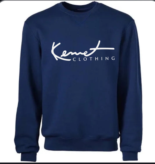 Navy blue script sweatshirt